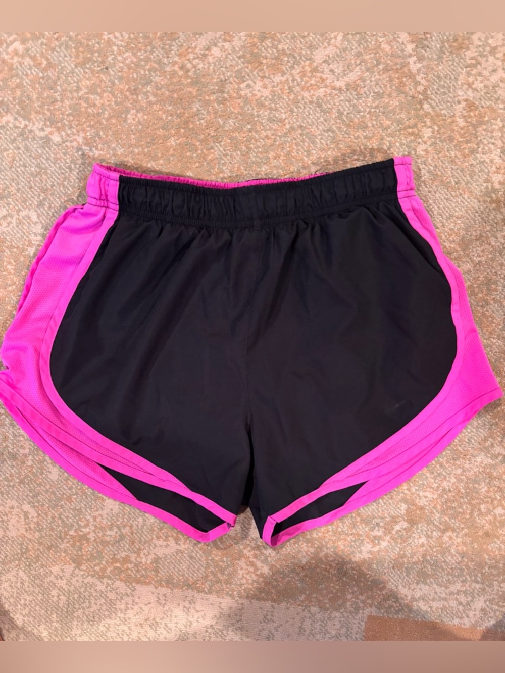 Nike Dri-FIT Running Shorts Womens Small Black Pink Lined